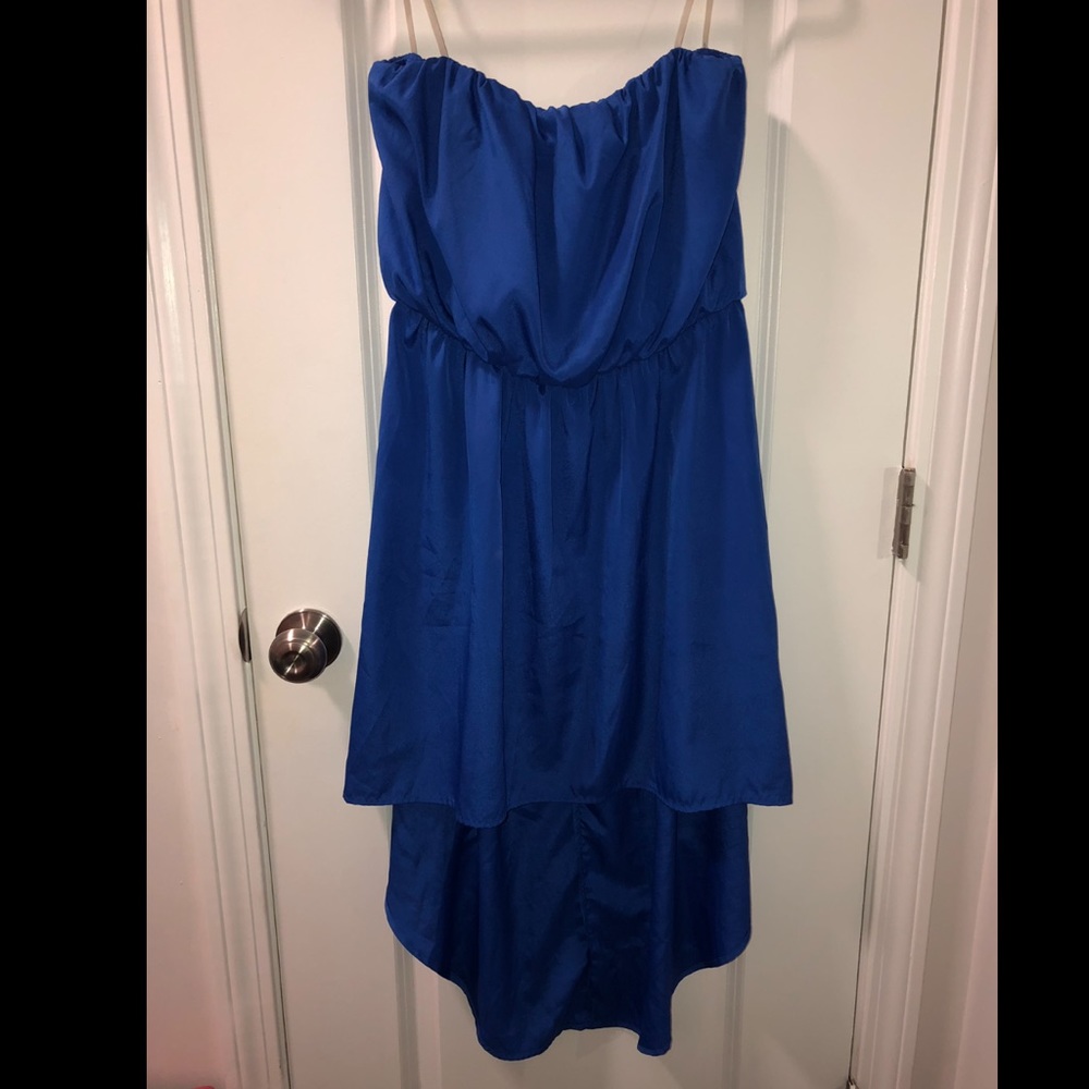My Michelle chiffon strapless high/low dress